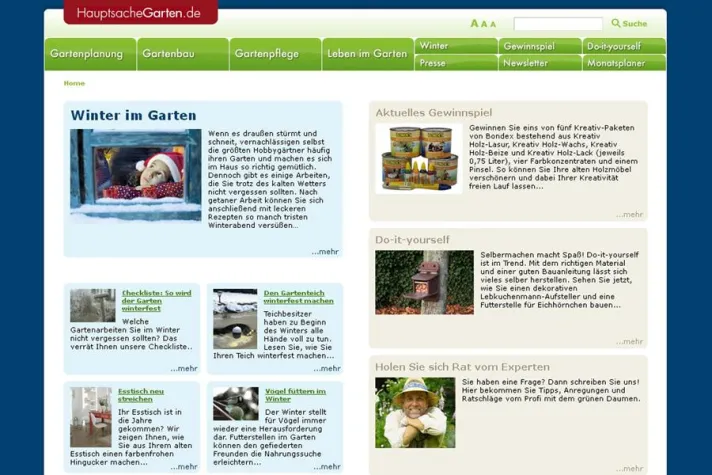 Bild: Winterzeit auf HauptsacheGarten.de