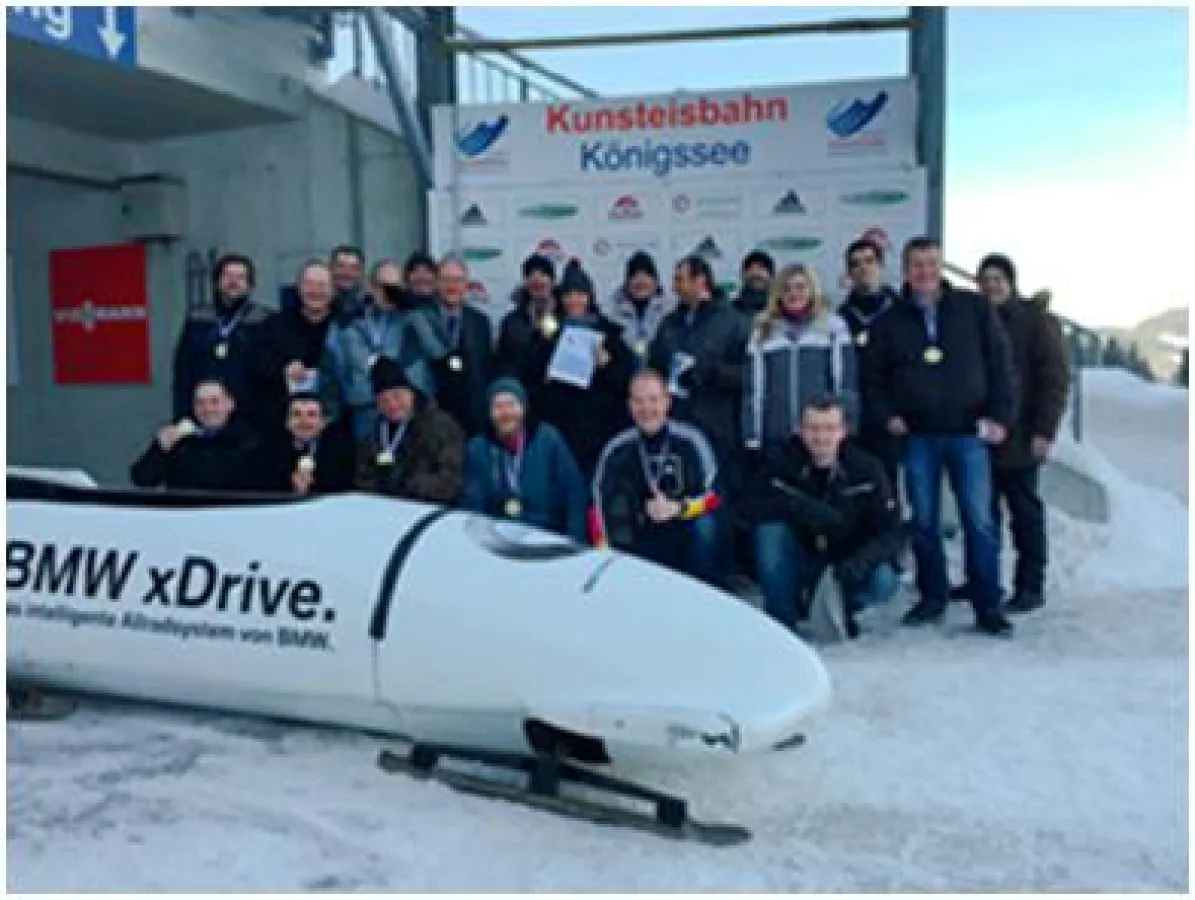 Die STARFACE Partner beim Winter-Incentive auf der Bobstrecke Königssee