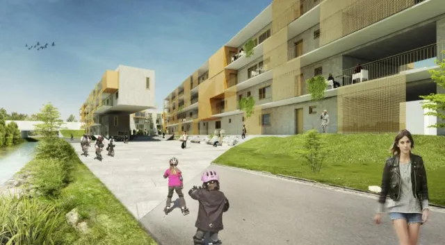 Architekturbüro Nussmüller gewinnt Wohnbau am Glanbach in Salzburg Bild: Architekturbüro Nussmüller gewinnt Wohnbau am Glanbach in Salzburg