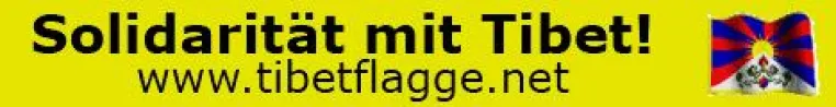Bild: Eine Flagge für Tibet - Bürgermeister zeigen Solidarität