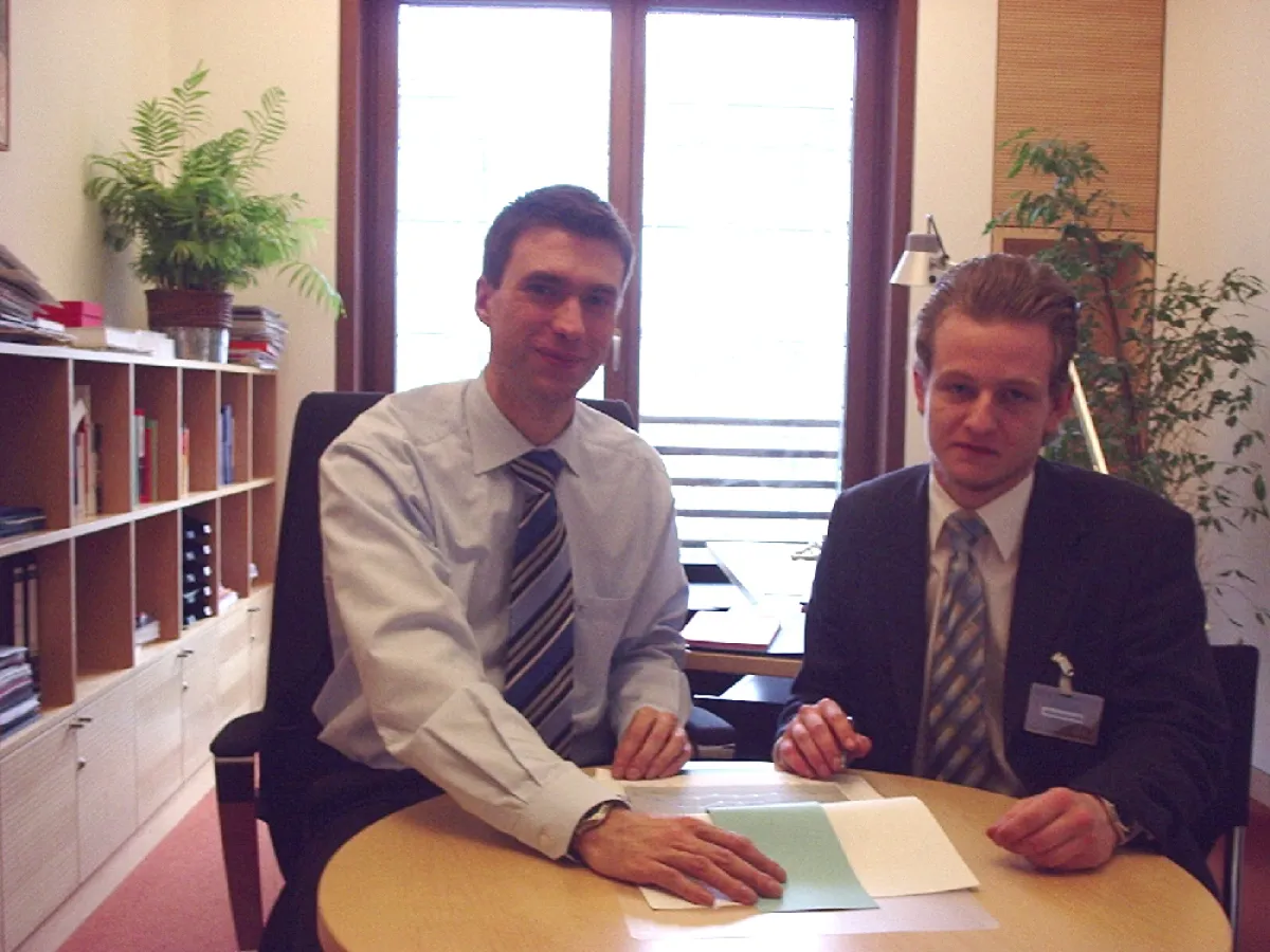 Stefan Müller (MdB) und Marcel Premke im Gespräch