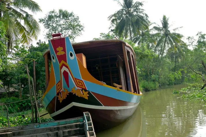 Bild: Gecko Eyes – das Erste der neuen exklusiven Hausboote auf dem Mekong