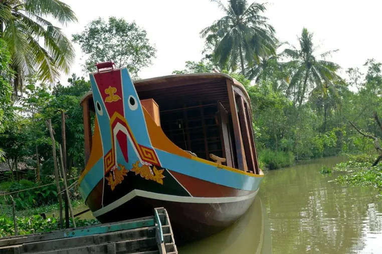 Bild: Gecko Eyes – das Erste der neuen exklusiven Hausboote auf dem Mekong