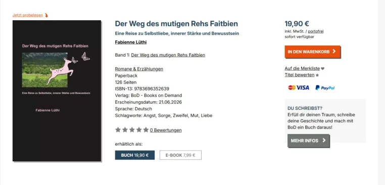 Bild: Der Weg des mutigen Rehs Faitbien 