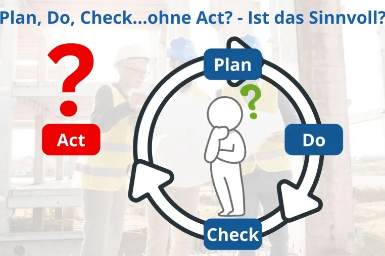 Der PDCA-Zyklus ohne den A-Schritt? Macht das Sinn? Bild: Der PDCA-Zyklus ohne den A-Schritt? Macht das Sinn?