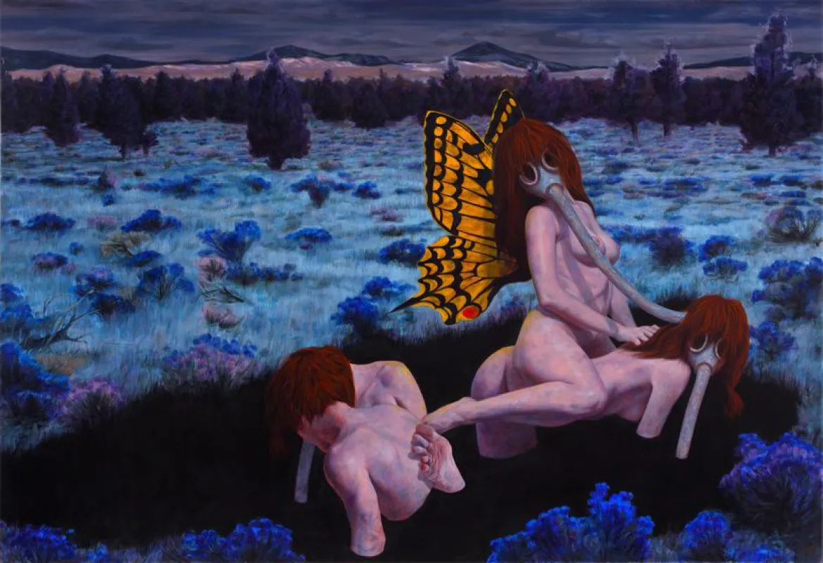 Nguyen Xuan Huy, Suction, 2015, oil on canvas, 150 x 220 cm, Courtesy Galerie Rothamel