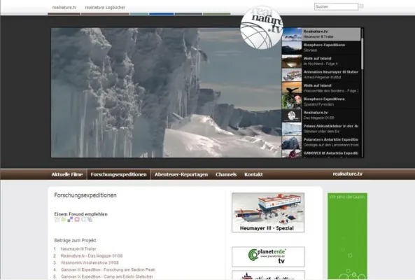 TripleDoubleU GmbH vermarktet WebTV-Sender Realnature.tv Bild: TripleDoubleU GmbH vermarktet WebTV-Sender Realnature.tv