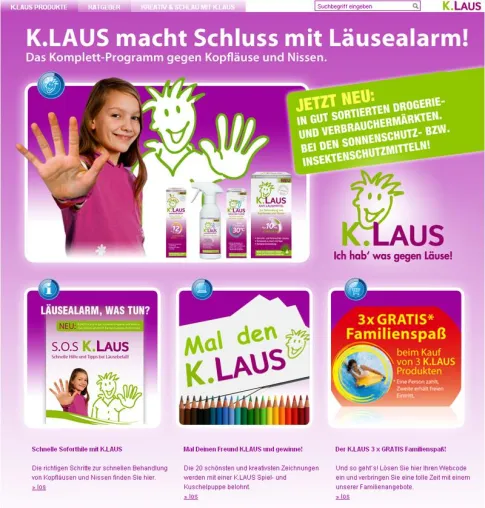 Bild: K.LAUS macht Schluss mit Läusealarm - SSL Healthcare und cwerk starten Onlineportal