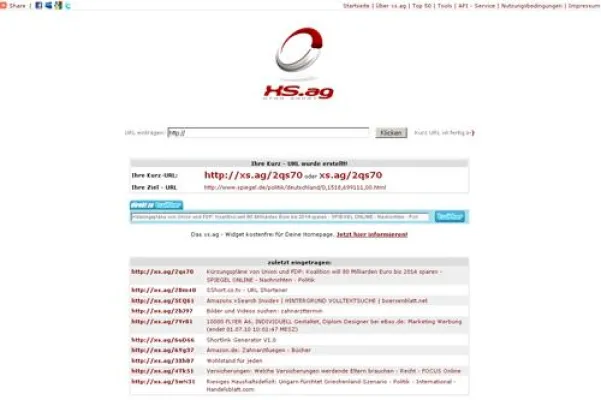 Erster Anbieter für den deutschsprachigen Markt: Extra-kurze URLs für Social-Web-User – schnell und sicher Bild: Erster Anbieter für den deutschsprachigen Markt: Extra-kurze URLs für Social-Web-User – schnell und sicher