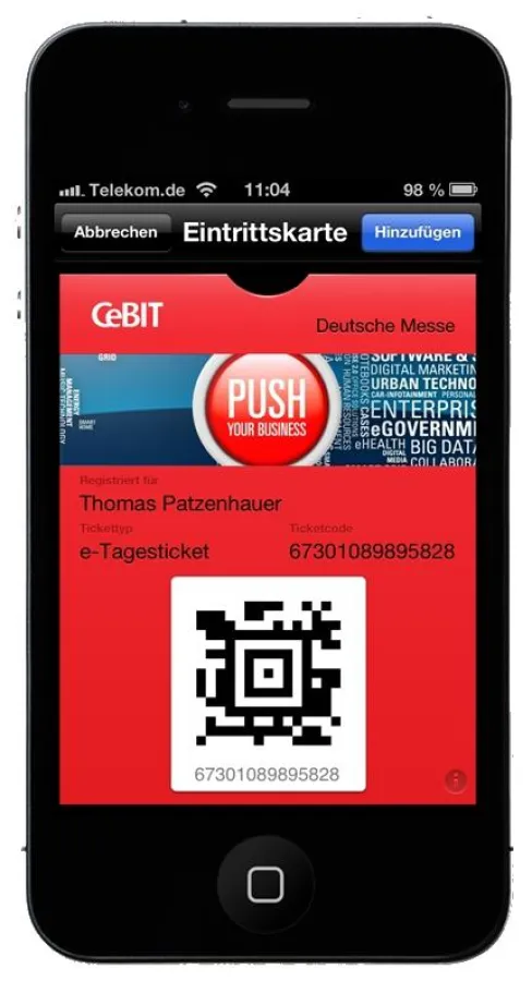 CeBIT - Mobiles Ticket