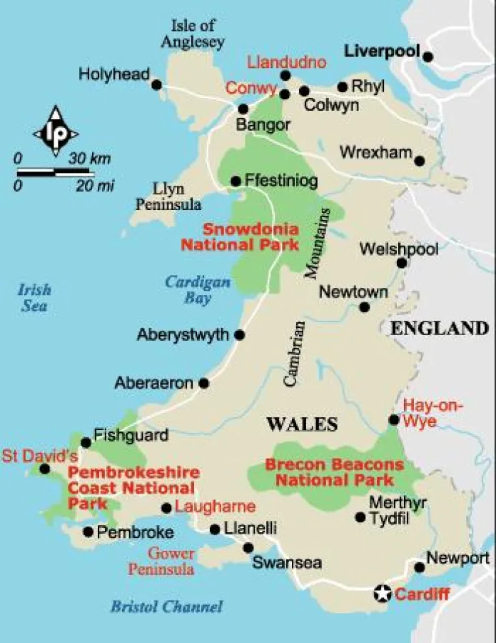 Wales liegt im Westen Großbritanniens und wurde von den Fluten verschont