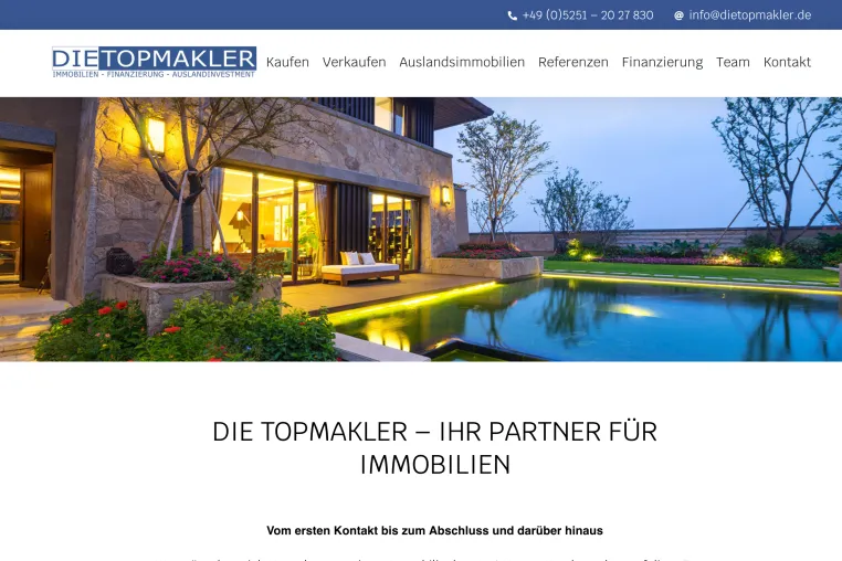 Bild: Die Topmakler aus Paderborn: Immobilienmakler präsentieren neue Website