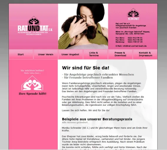 Raus aus der Isolation: Rat und Tat e.V. Köln bietet Online-Hilfe für Angehörige von psychisch Kranken Bild: Raus aus der Isolation: Rat und Tat e.V. Köln bietet Online-Hilfe für Angehörige von psychisch Kranken