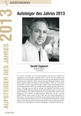 Bild: Gerald Zogbaum von der Küchenwerkstatt in Hamburg ist Gusto-Aufsteiger des Jahres 2013