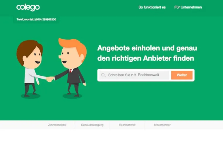 Bild: Steuerberater, Rechtsanwalt, Zimmerer oder Reinigungskraft gesucht? Colego übernimmt für Hamburger die Suche!