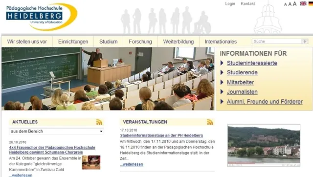 Bild: Pädagogische Hochschule Heidelberg setzt bei Ihrem neuen Internetauftritt auf METEOS Deutschland