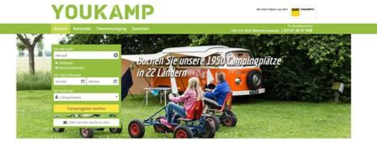 Bild: Lust auf Urlaub? Ideale Reiseziele und Campingplätze mit einem Klick auf Youkamp.com