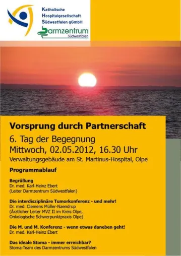 6. Tag der Begegnung des Darmzentrum Südwestfalen am 2. Mai in Olpe Bild: 6. Tag der Begegnung des Darmzentrum Südwestfalen am 2. Mai in Olpe