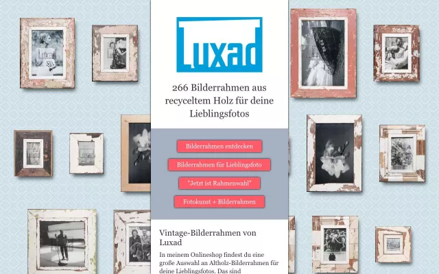 Bild: Neuer Onlineshop mit Bilderrahmen aus recyceltem Holz