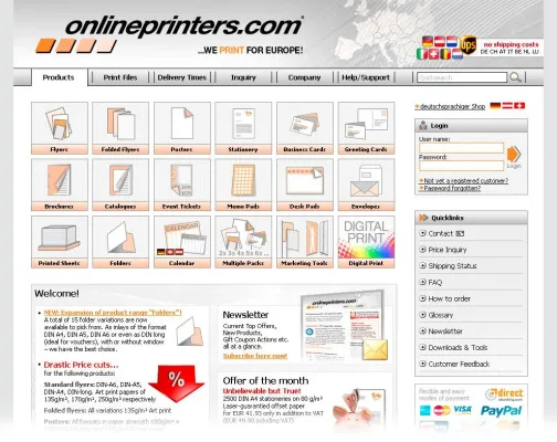 Bild: diedruckerei künftig auch in englisch - Onlineprinters GmbH treibt Wachstum in englischsprachigen Ländern voran