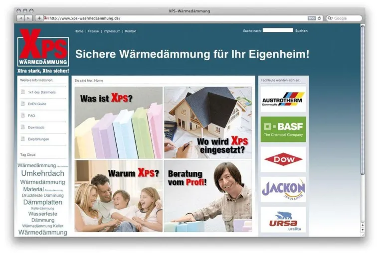 Neues Internet-Portal zum Dämmstoff XPS Bild: Neues Internet-Portal zum Dämmstoff XPS