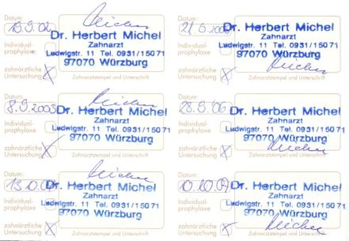 Ein Bonusheft mit lückenloser Stempelreihe ist bares Geld wert, wenn Zahnersatz benötigt wird.