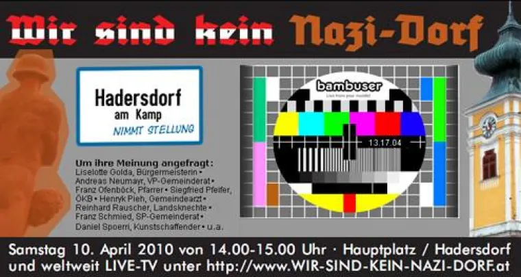 Bild: Hadersdorf am Kamp: LIVE-TV - Wir sind kein Nazi-Dorf