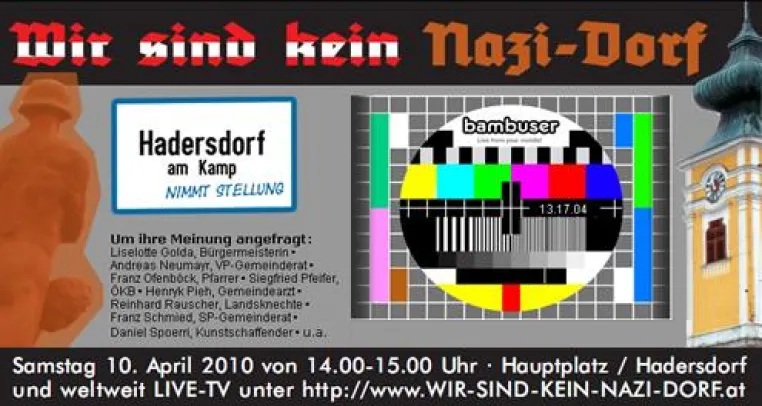 Bild: Hadersdorf am Kamp: LIVE-TV - Wir sind kein Nazi-Dorf