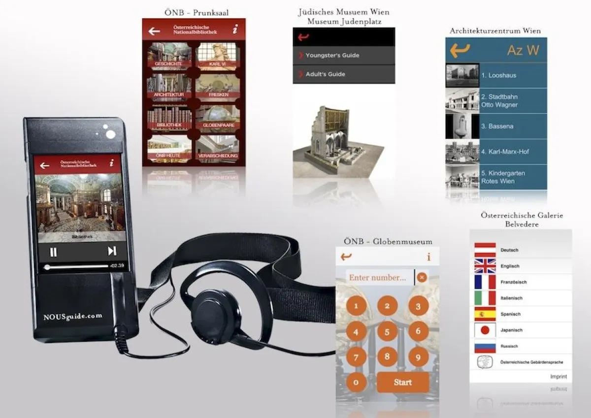 Der NOUS-Guide im ÖNB Prunksaal, Museum Judenplatz, Az W, Belvedere und Globenmuseum. © NOUS Wissensmanagement GmbH