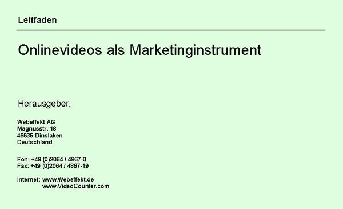 Kostenloser Leitfaden zur Kundengewinnung über YouTube & Co.