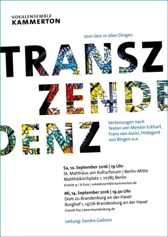 Bild: Transzendenz - Vom Sein in allen Dingen