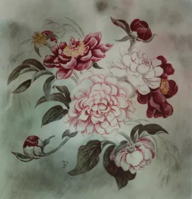 Bild: Blumenmalerin Margret Duisberg im Wäscherschloss