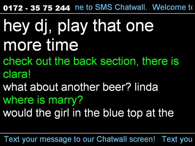 Bild: Dresdner SMS Chatwall international