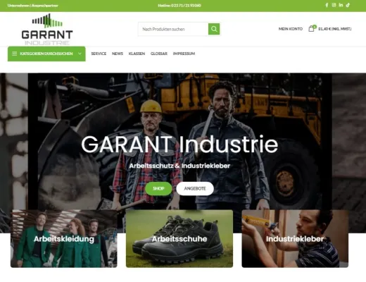 Bild: GARANT Industrie startet mit neuem Onlineshop in die nächste Phase