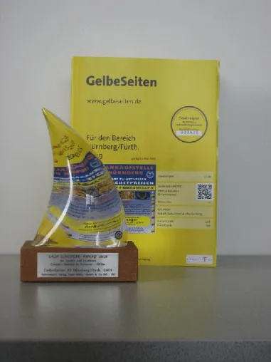 Bild: Hohe Auszeichnung für GelbeSeiten Nürnberg/Fürth