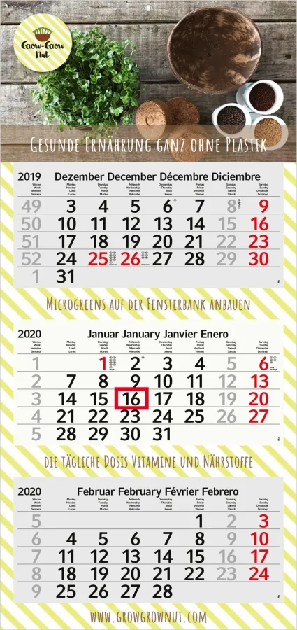 Recycling Wandkalender Profil 3