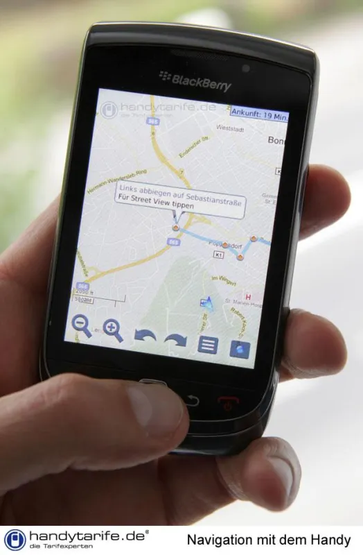 Navigation auf dem Handy