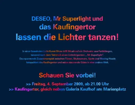 Großer DESEO-Licht-Event im Kaufingertor München zur 3. Münchner Shoppingnacht Bild: Großer DESEO-Licht-Event im Kaufingertor München zur 3. Münchner Shoppingnacht