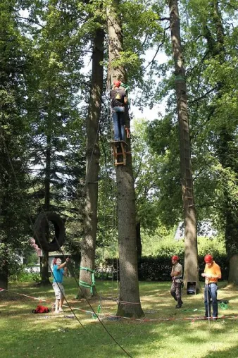 Bild: Teamentwicklung im Hochseilgarten - nicht jedermanns Sache?