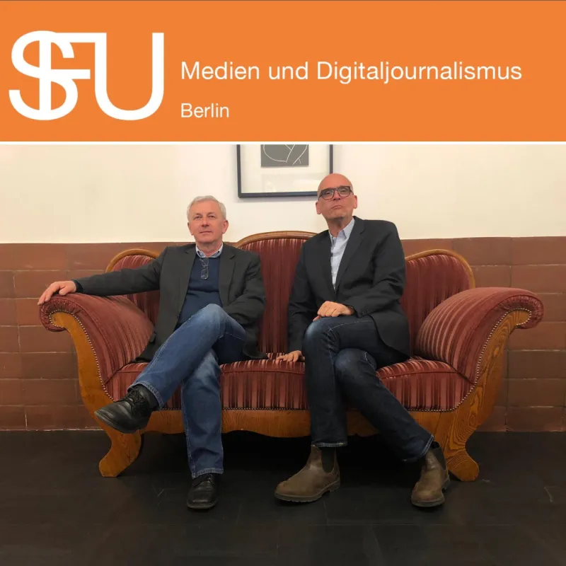 Studiengangsleiter Prof. Dr. Detlef Gwosc und Markus Dreesen, Lehrbeauftragter | SFU Berlin