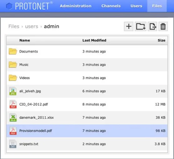 Bild: Protonet bringt gewohnte Dateiverwaltung in den Browser