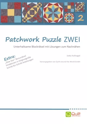 Bild: Buchneuerscheinung: Patchwork Puzzle ZWEI – Unterhaltsame Blockrätsel mit Lösungen zum Nachnähen