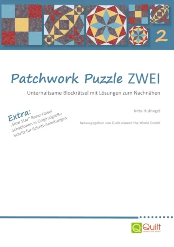 Bild: Buchneuerscheinung: Patchwork Puzzle ZWEI – Unterhaltsame Blockrätsel mit Lösungen zum Nachnähen