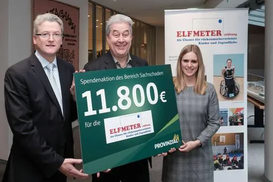 Bild: Provinzial Rheinland spendet 11.800 Euro für die ELFMETERstiftung