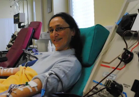 Bild: Brigitte Pelzer gibt Leukämiepatienten, eine Chance auf Leben