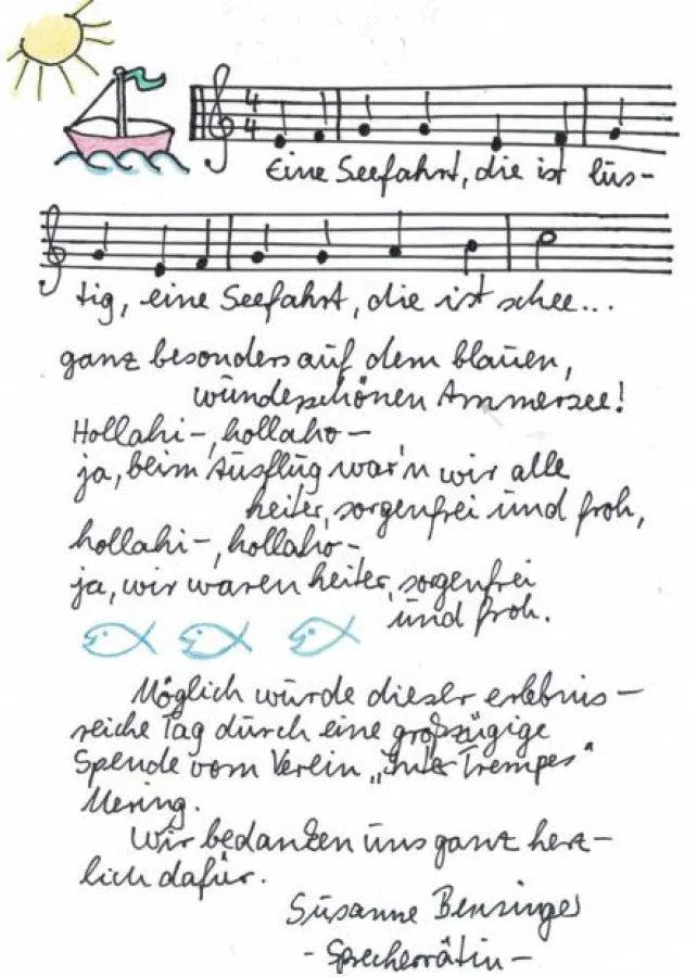 Sprecherrätin Susanne Bensinger wartete mit einem besonderen Dank auf.