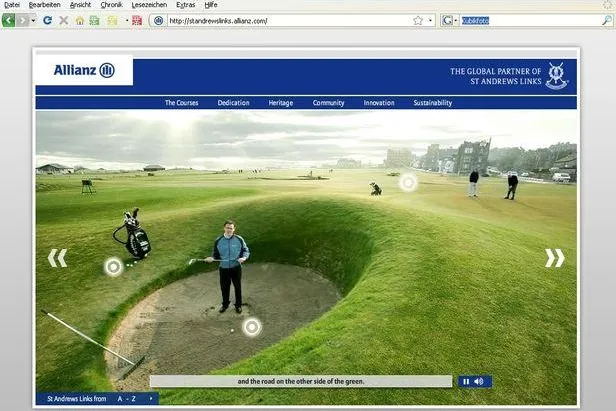 Bild: Kubikfoto GmbH präsentiert virtuelle Erlebnistour durch das Home of Golf der ALLIANZ GROUP