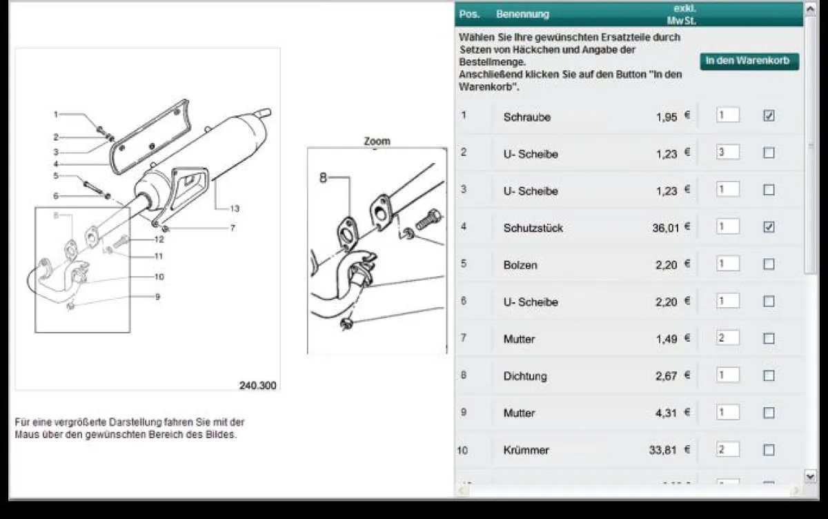 Beispiel-Screenshot es:shop (www.electronicsales.de)