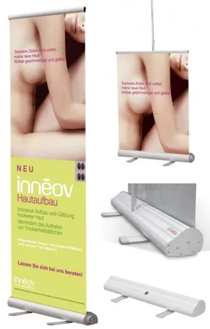 Bild: Rollup Displays von Easydisplay für Schnelligkeit am PoS oder PoI