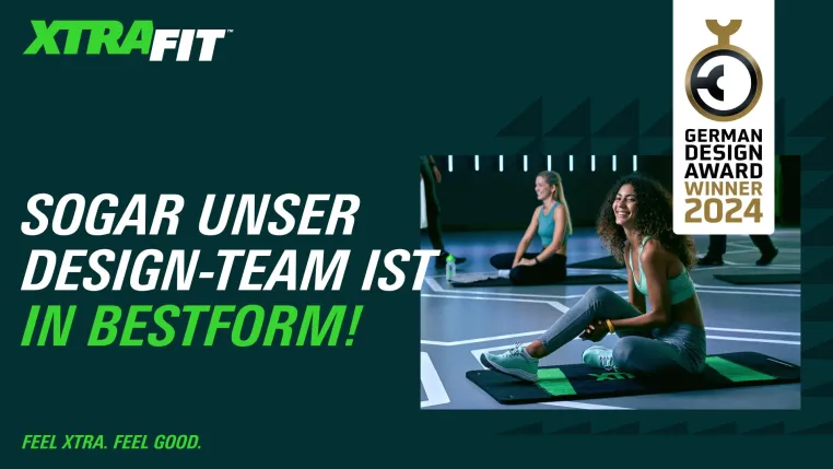 XTRAFIT gewinnt mit mintley den German Design Award 2024 für das neue Brand Design Bild: XTRAFIT gewinnt mit mintley den German Design Award 2024 für das neue Brand Design